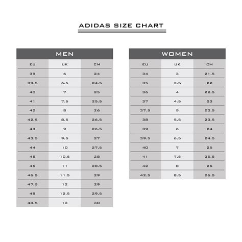 adidas ladies size chart